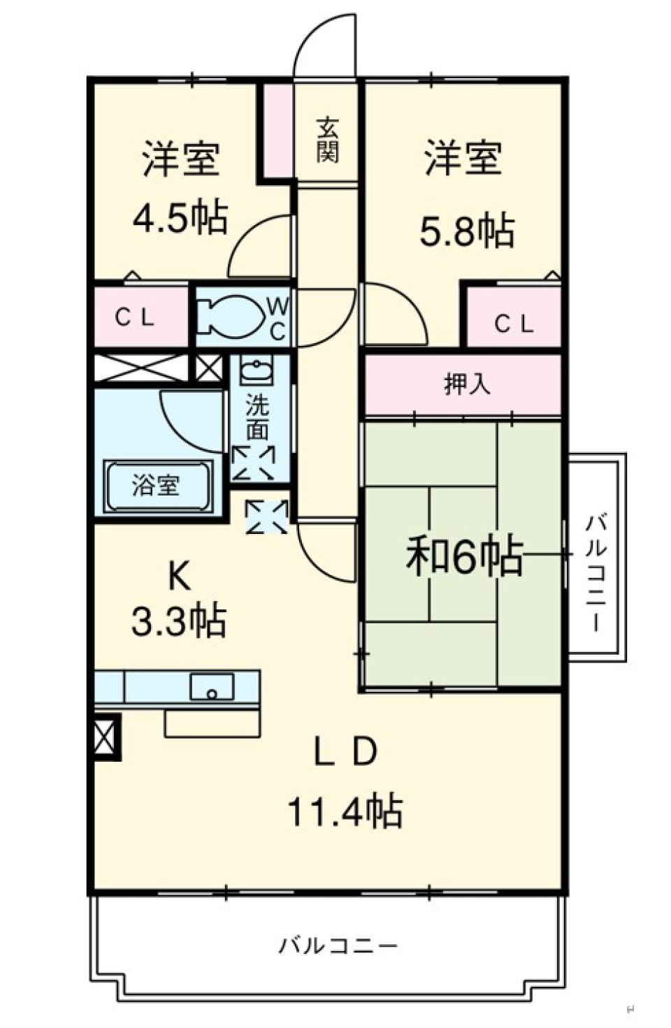 ユニーブル大曽根６０１号の間取り図