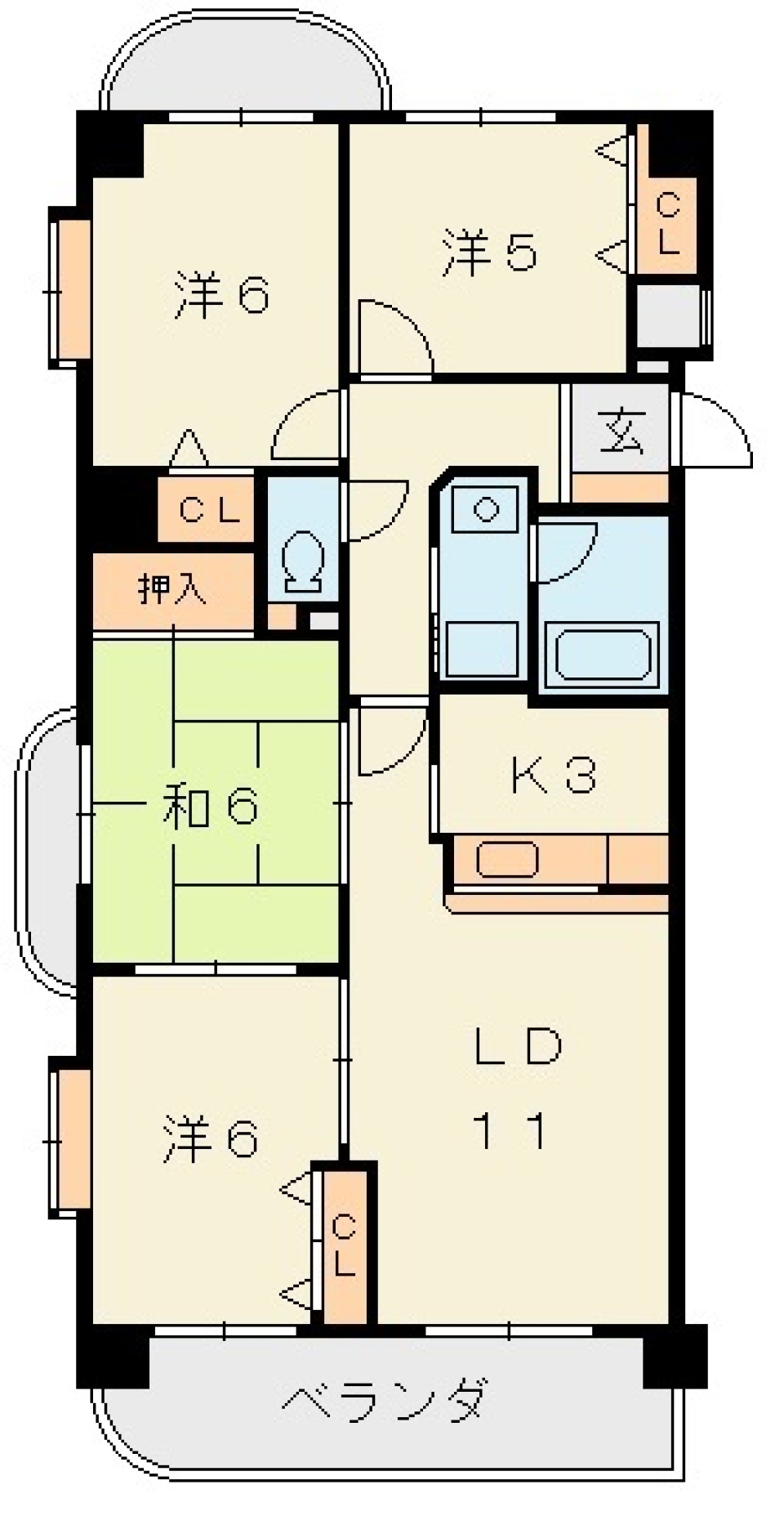 シャロン山之手　507の間取り図