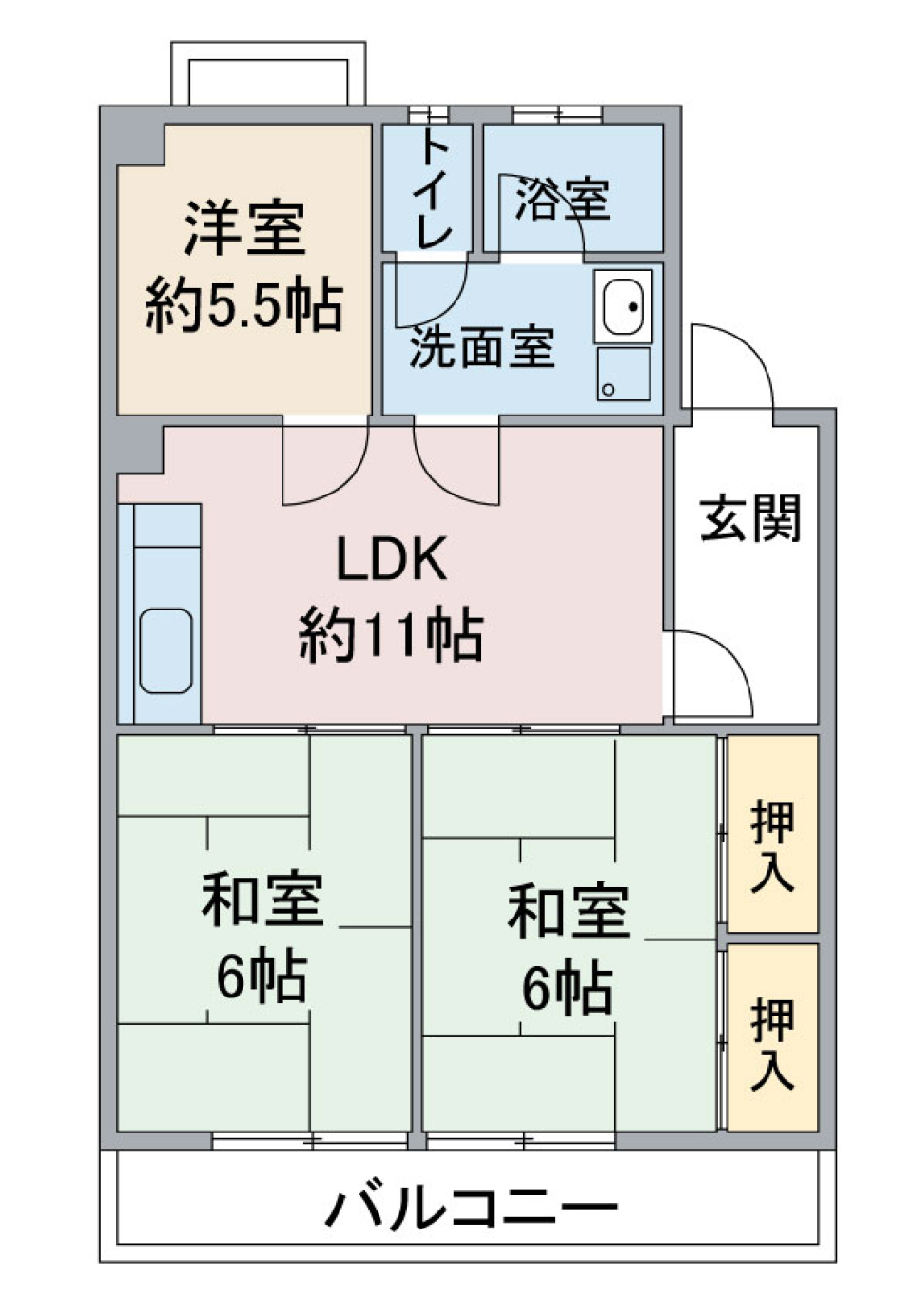 エレガンス柴　103の間取り図