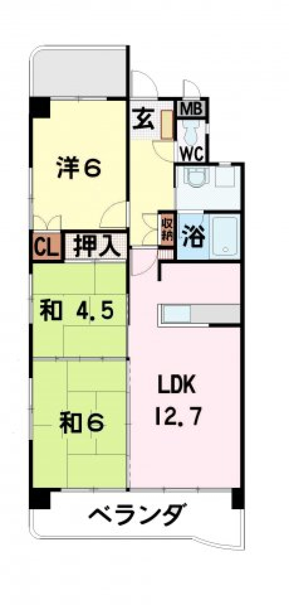 マンションリバーストーン　401の間取り図