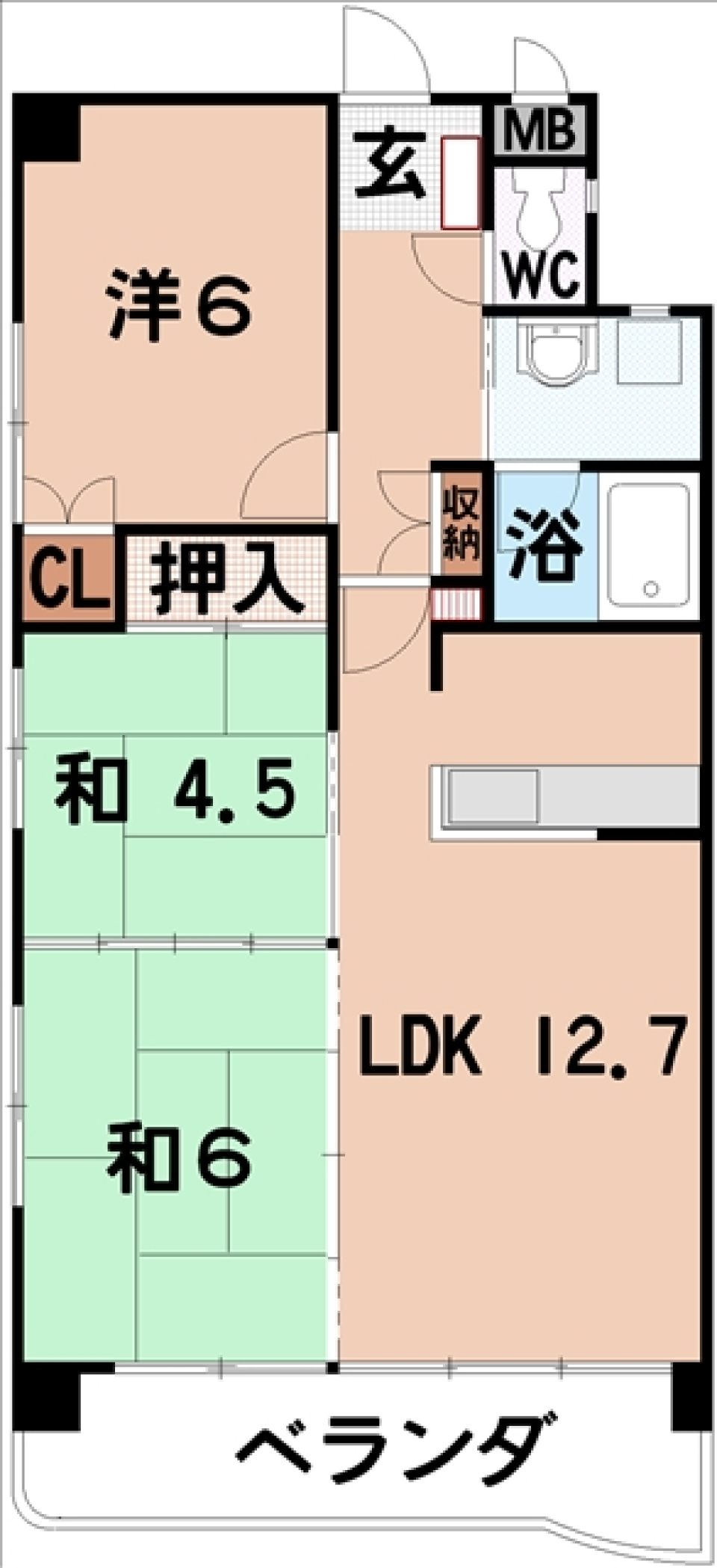 マンションリバーストーン　305の間取り図