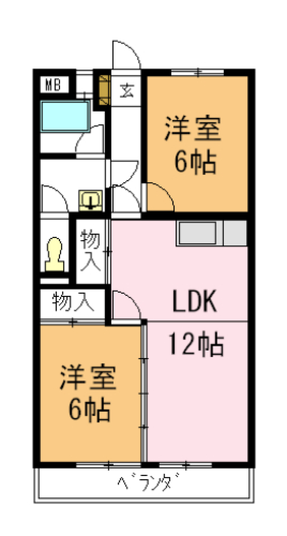 第２白鳳ビル102の間取り図