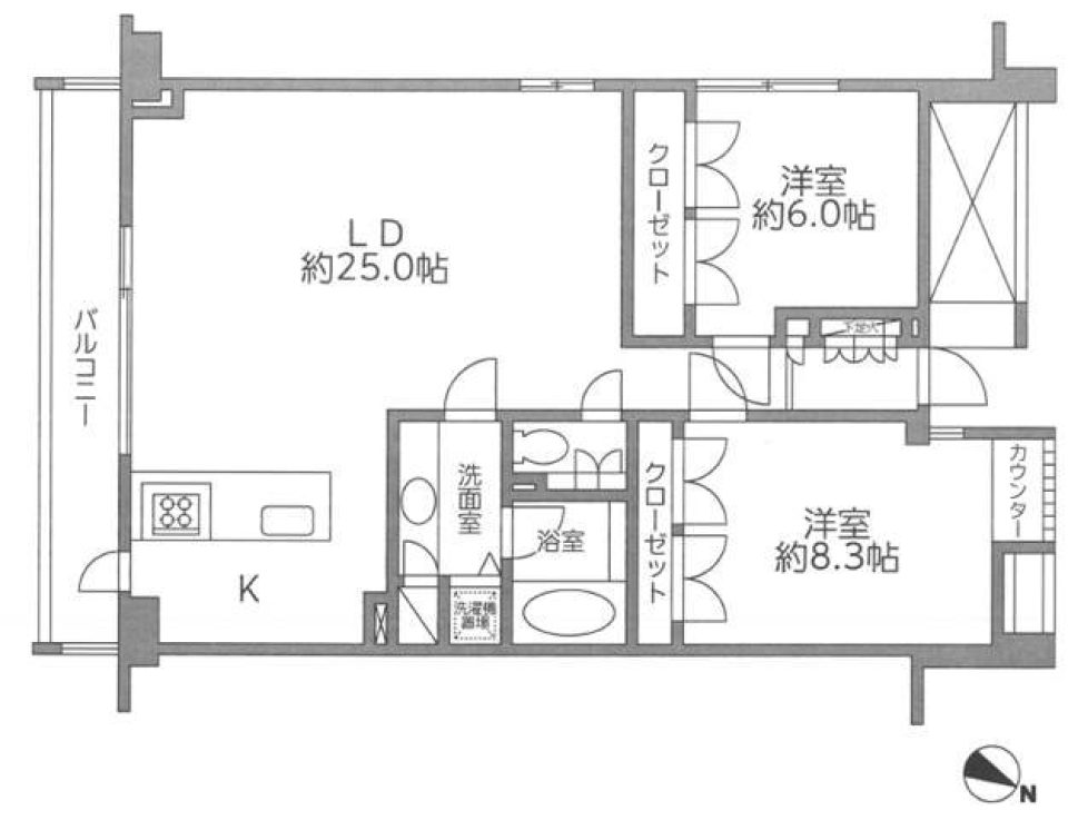 広々LDが愛犬のお気に入りスポットの間取り図