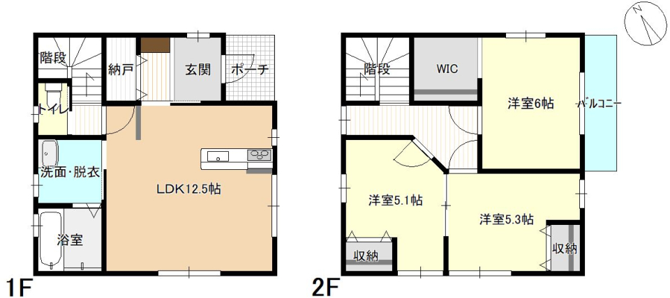 助信駅近、家族と共に歩む広々とした新しい日々の間取り図