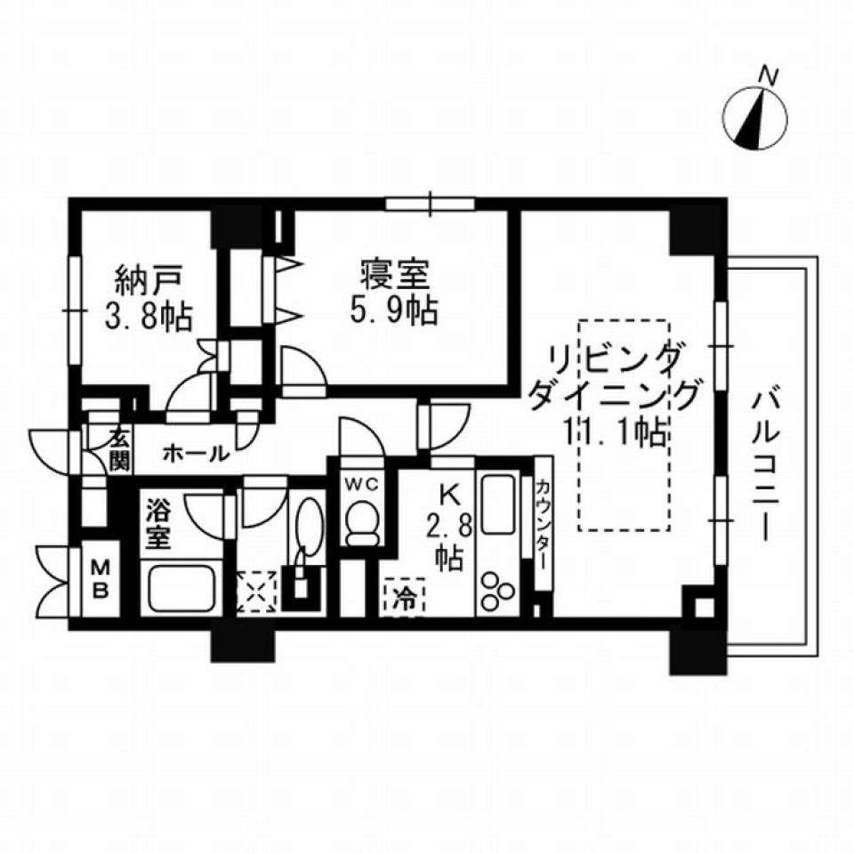 ターコイズブルーに憧れての間取り図