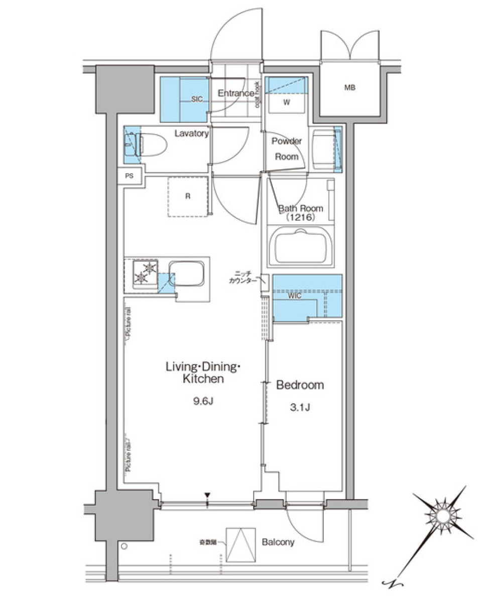 ルフォンプログレ西大井プレミア 207の間取り図