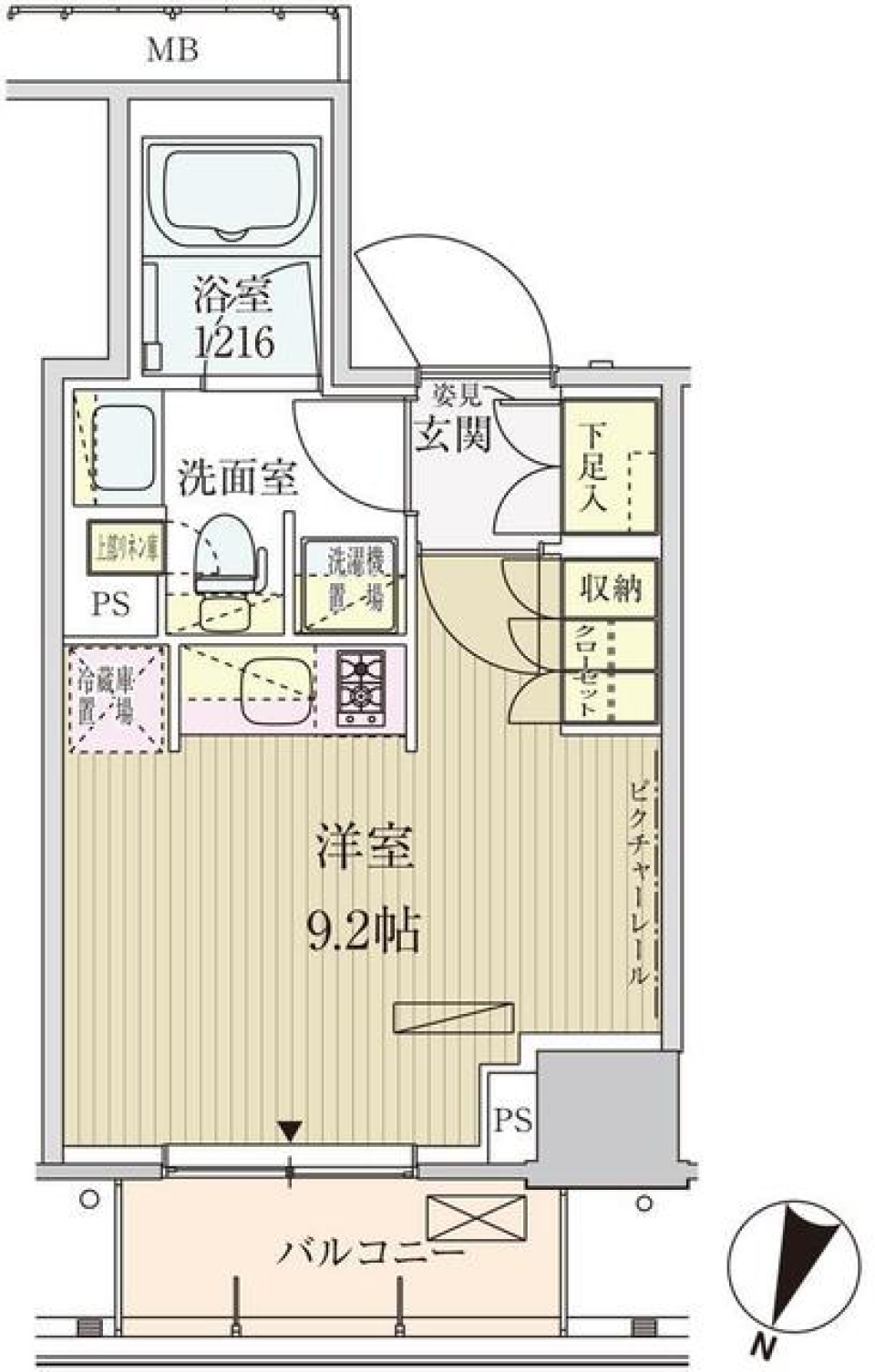 パークアクシス赤坂見附 307の間取り図