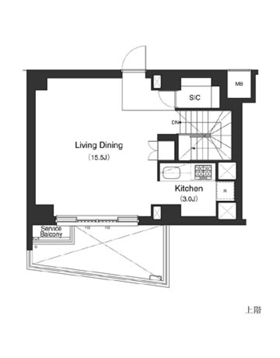 プライムアーバン笹塚 103号室の間取り図