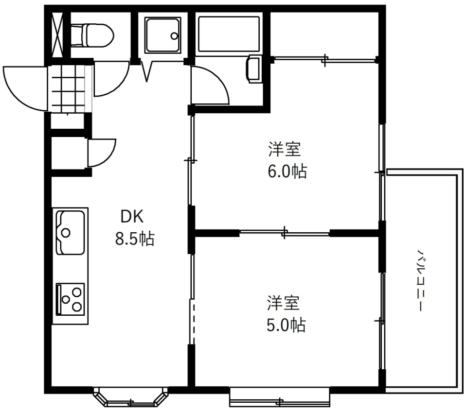 トミエハウス 201号室の間取り図