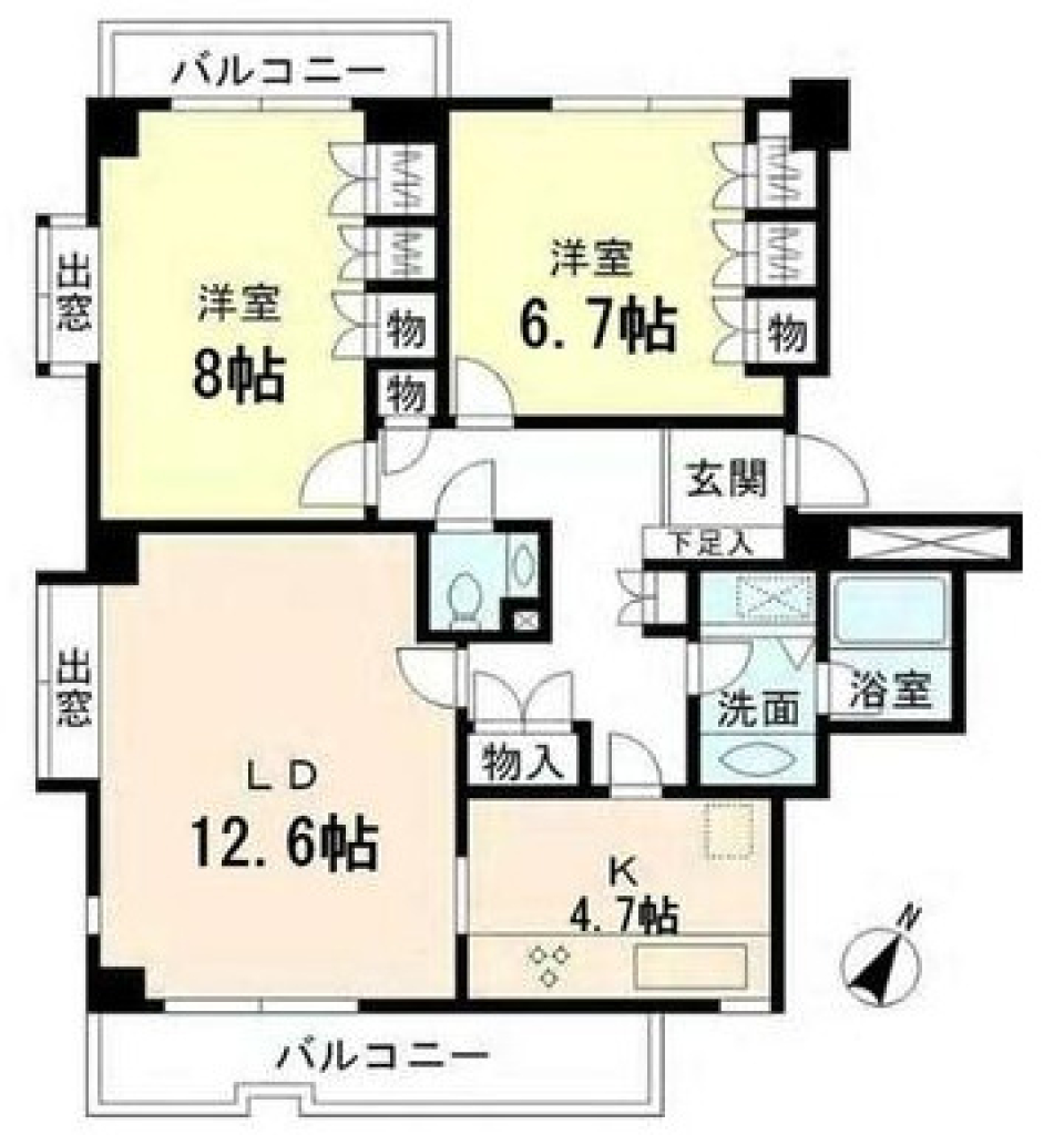 ベルメゾン南麻布 301号室の間取り図