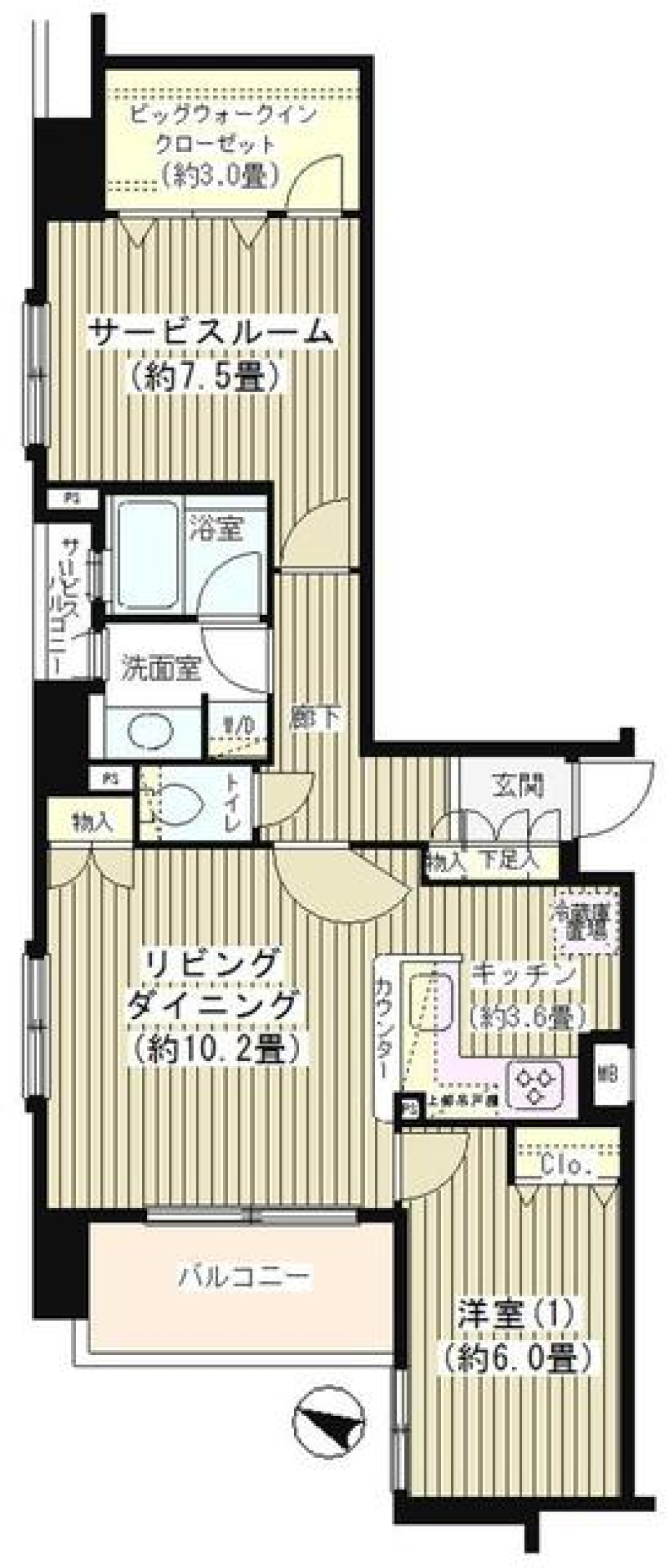 ＫＤＸレジデンス日本橋水天宮　508の間取り図