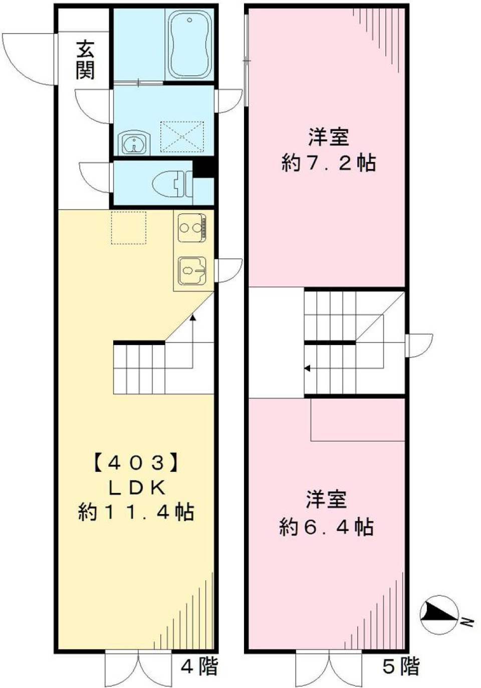 外観で度肝を抜かれ、内装でときめく瞬間の間取り図