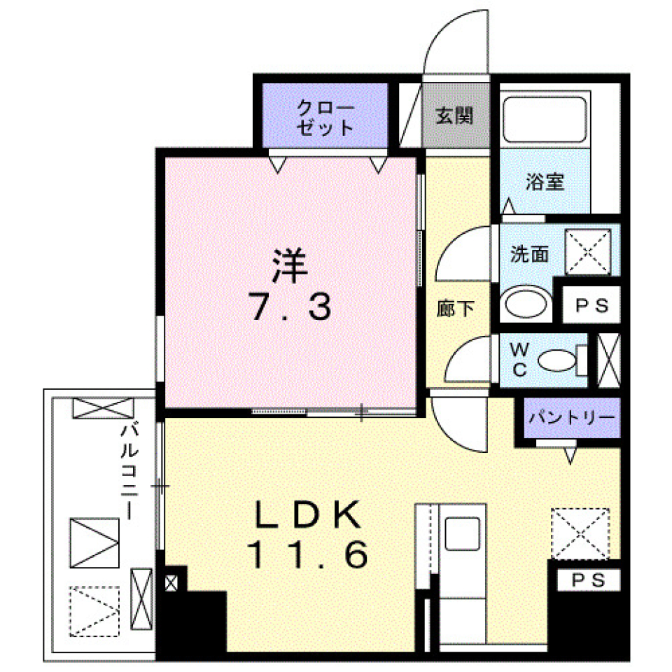 グランツ恵比寿 303号室の間取り図