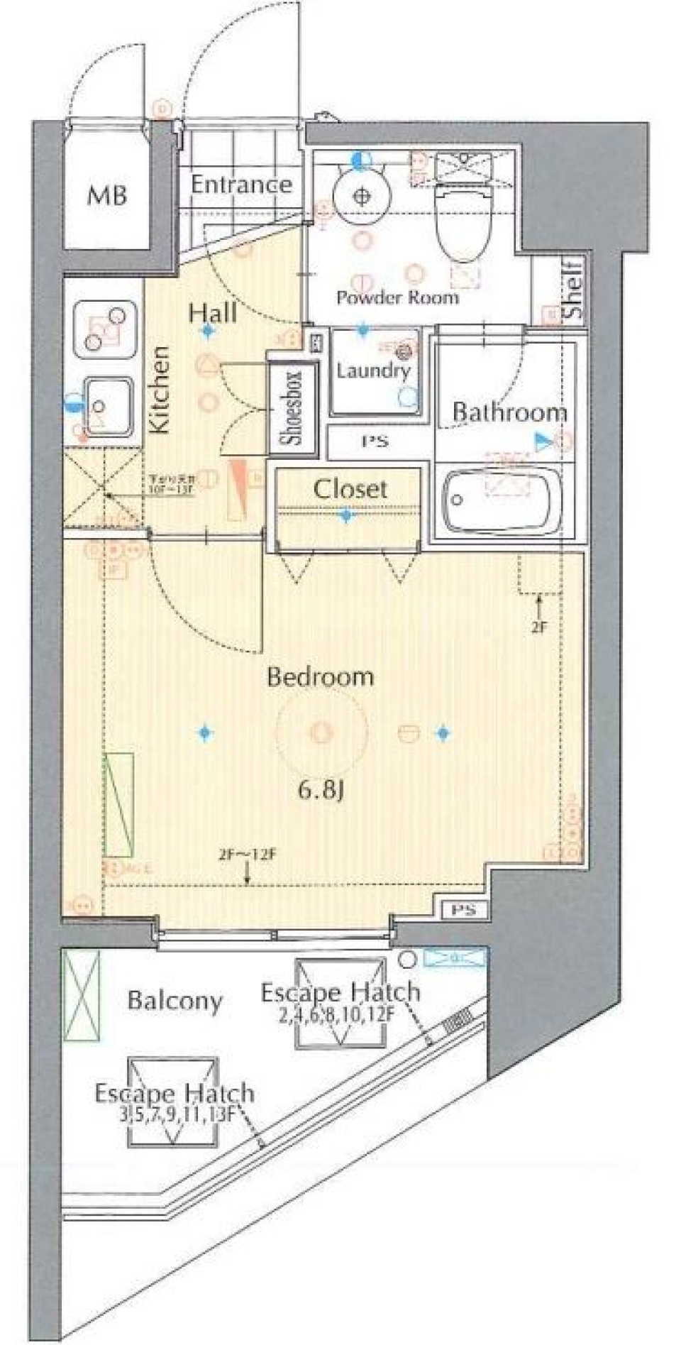 グラントゥルース練馬1　1002の間取り図