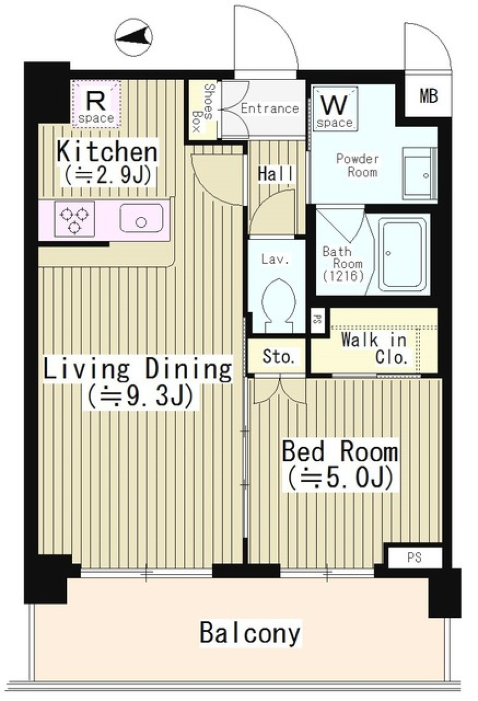 エディアン目黒本町 605の間取り図