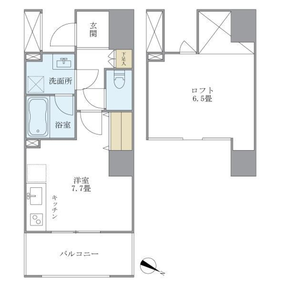 八ツ山三和ハウス　503号室の間取り図