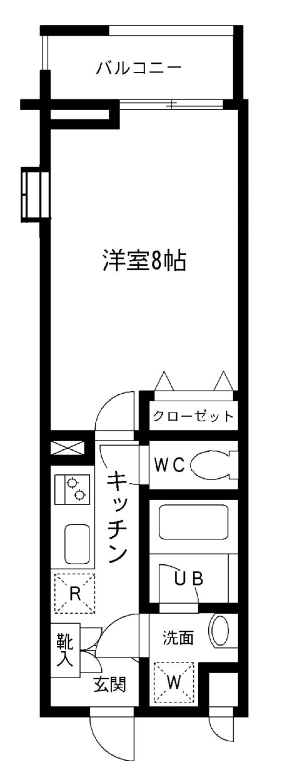 プライムアーバン中目黒　208号室の間取り図