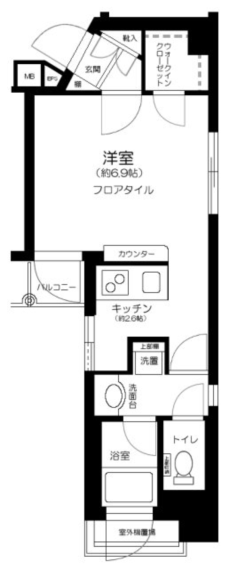 グランドパーク渋谷 901の間取り図