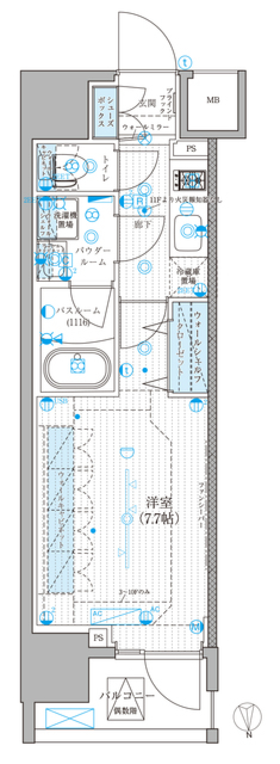 リテラス蒲田　904号室の間取り図