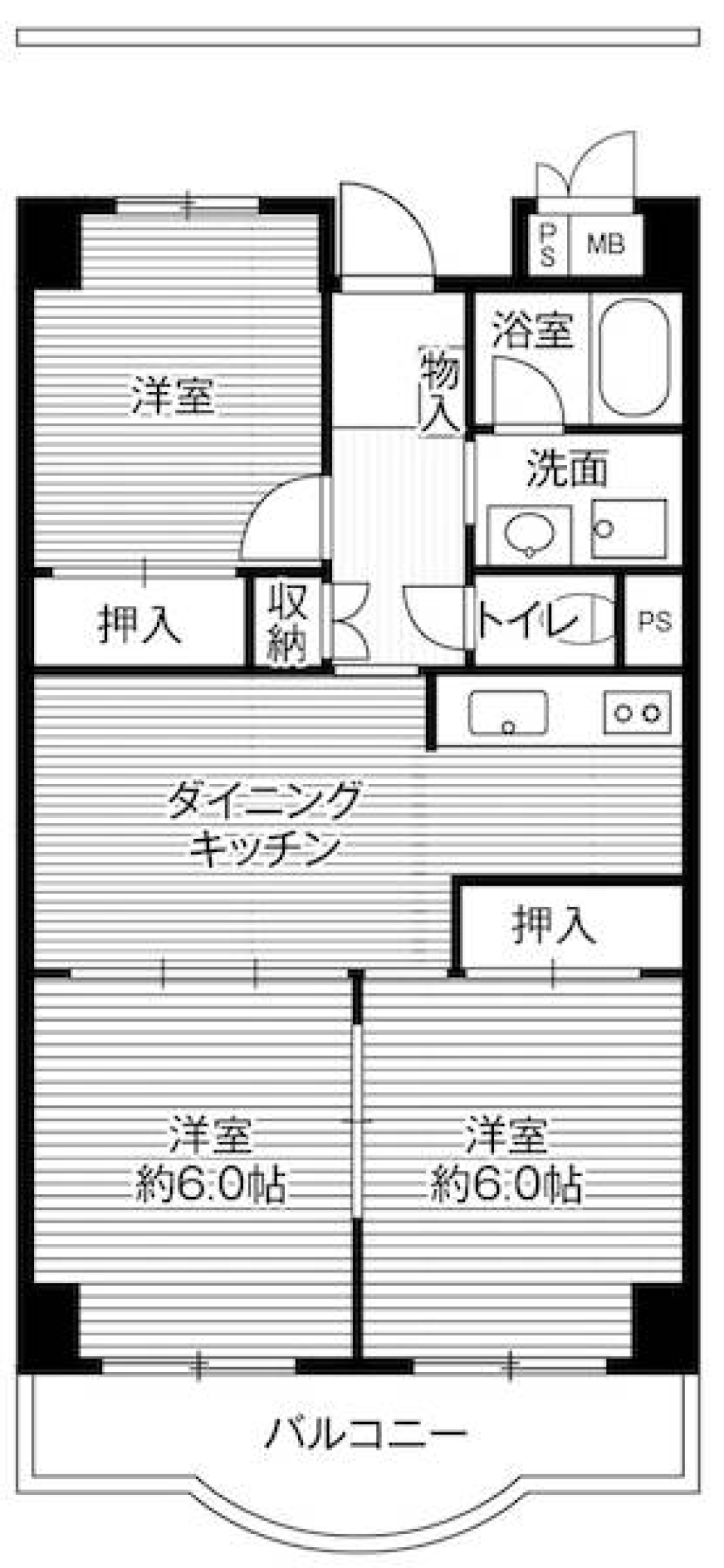 ビレッジハウス芝浦タワー1号棟　307号室の間取り図