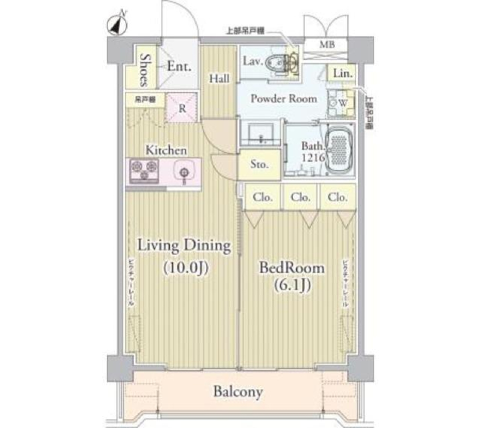 間接照明で柔らかな光をの間取り図