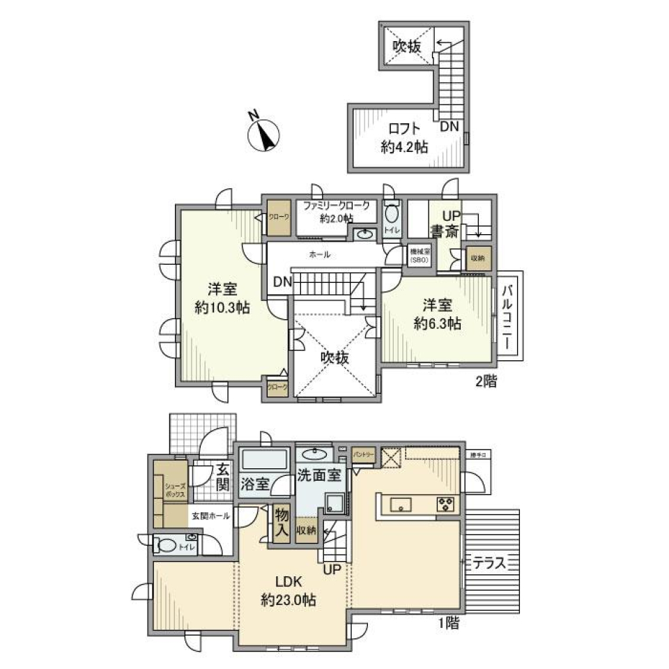 森野戸建の間取り図