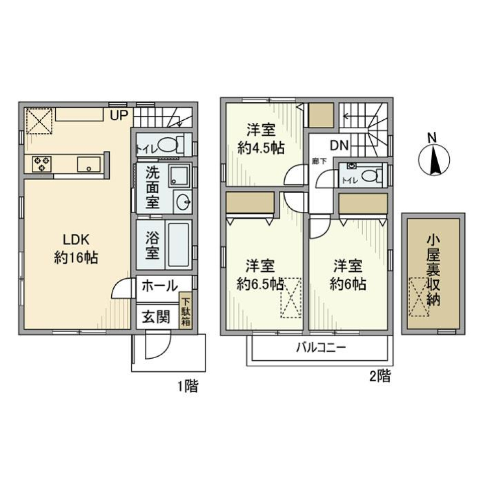 牟礼戸建の間取り図