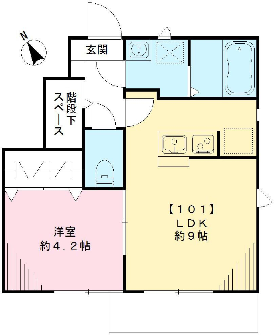 メープル吉祥寺 101の間取り図