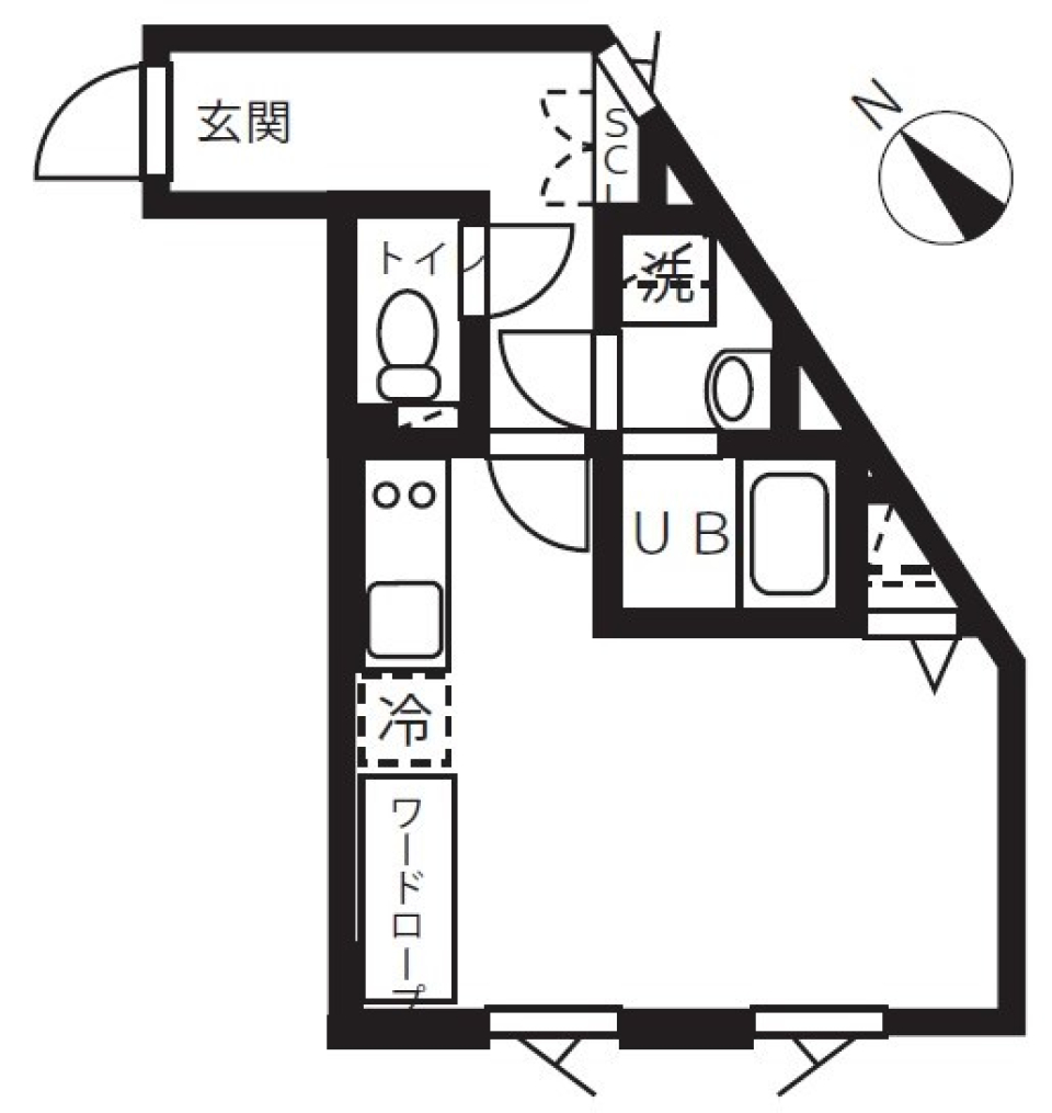 フラッフィー田園調布 0401の間取り図