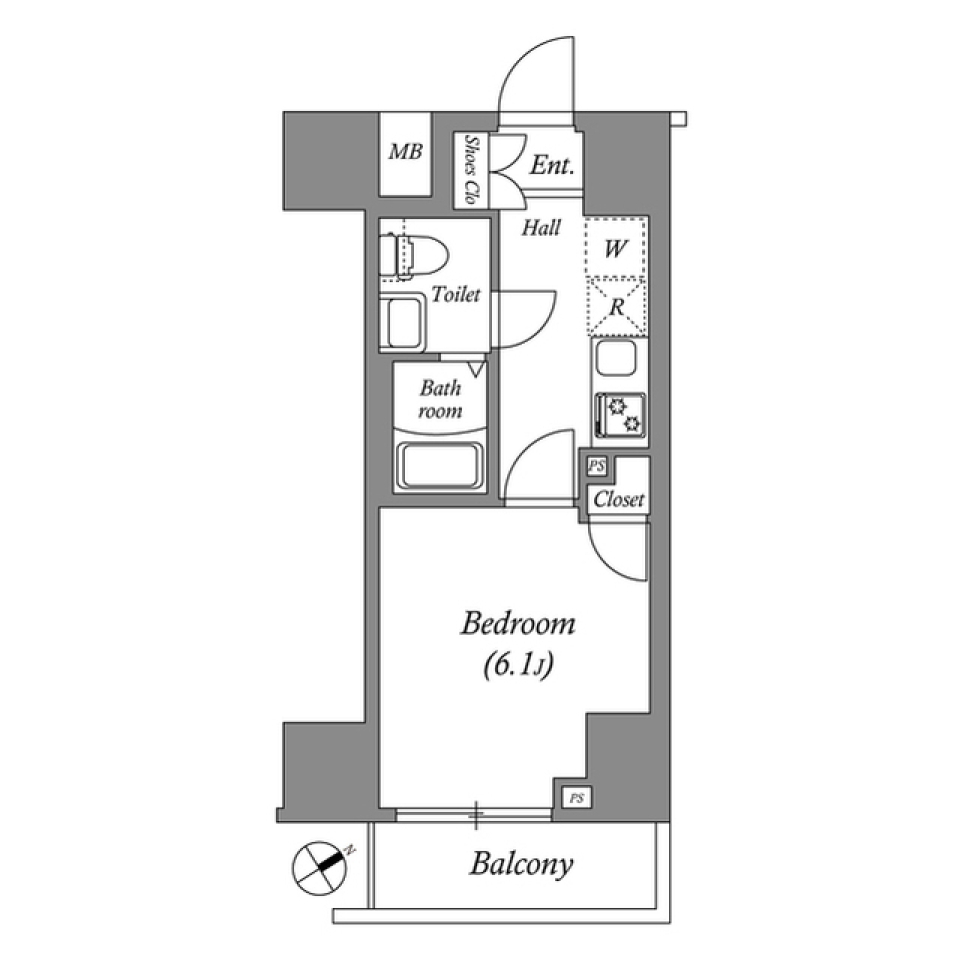 ＧＥＮＯＶＩＡお花茶屋ｓｋｙｇａｒｄｅｎ 1209号室の間取り図