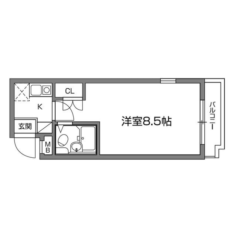 インペリアル高田馬場 20Bの間取り図