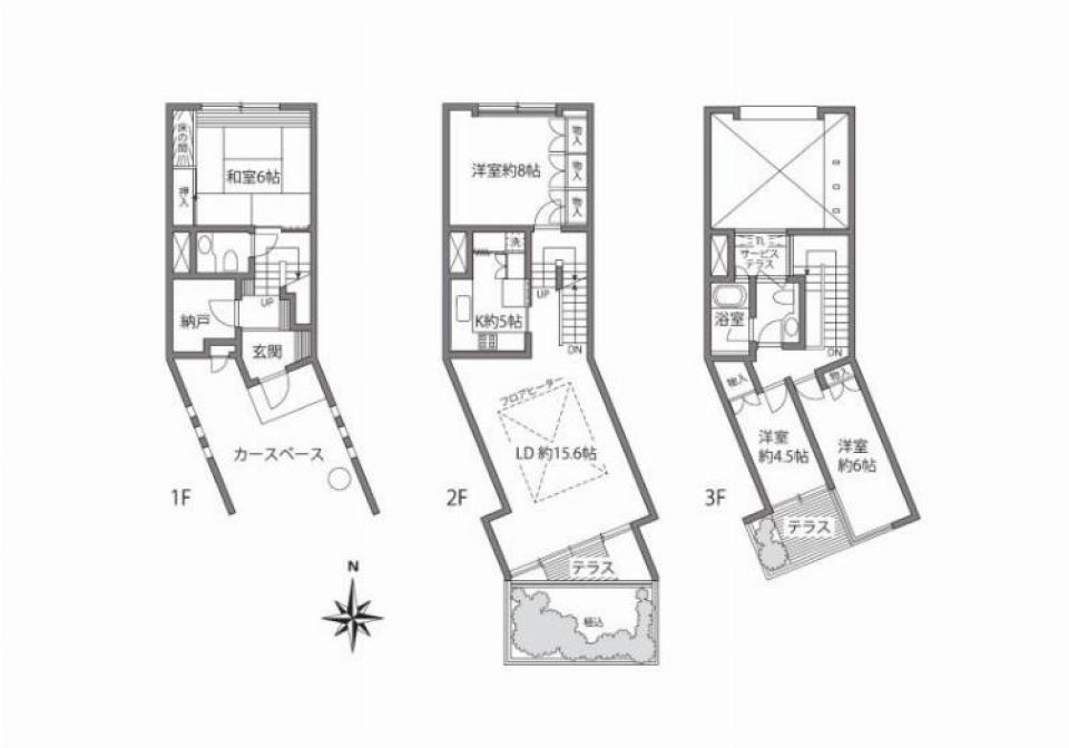 テラス東ヶ丘 A号室の間取り図