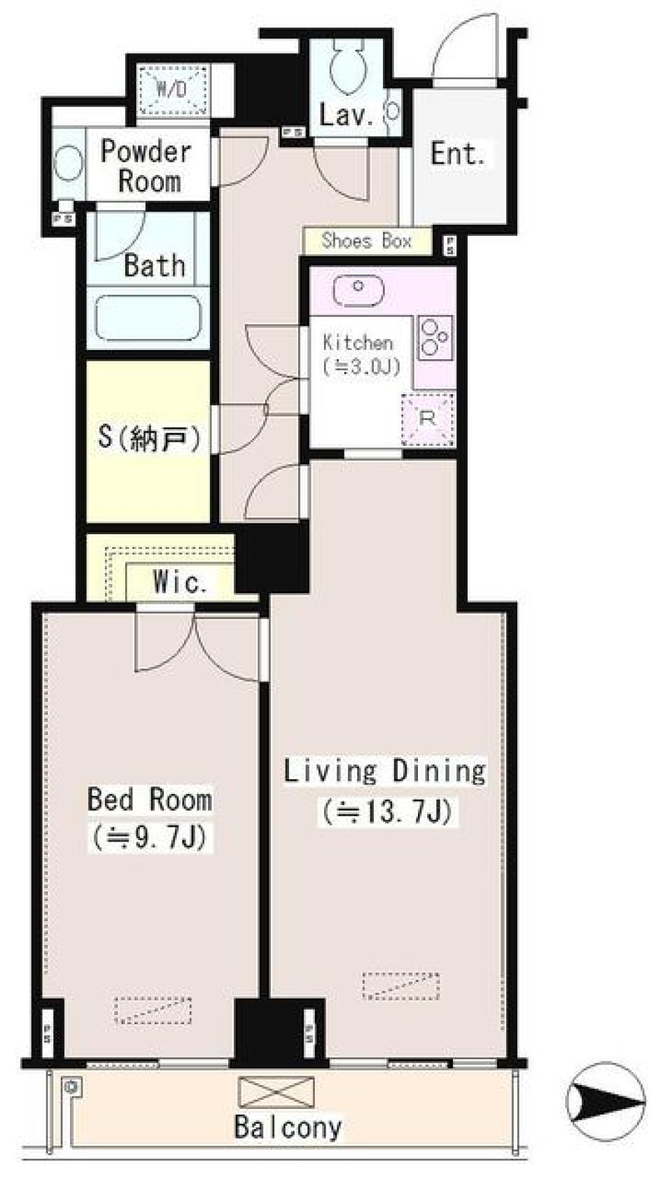 恵比寿ガーデンテラス弐番館　606の間取り図