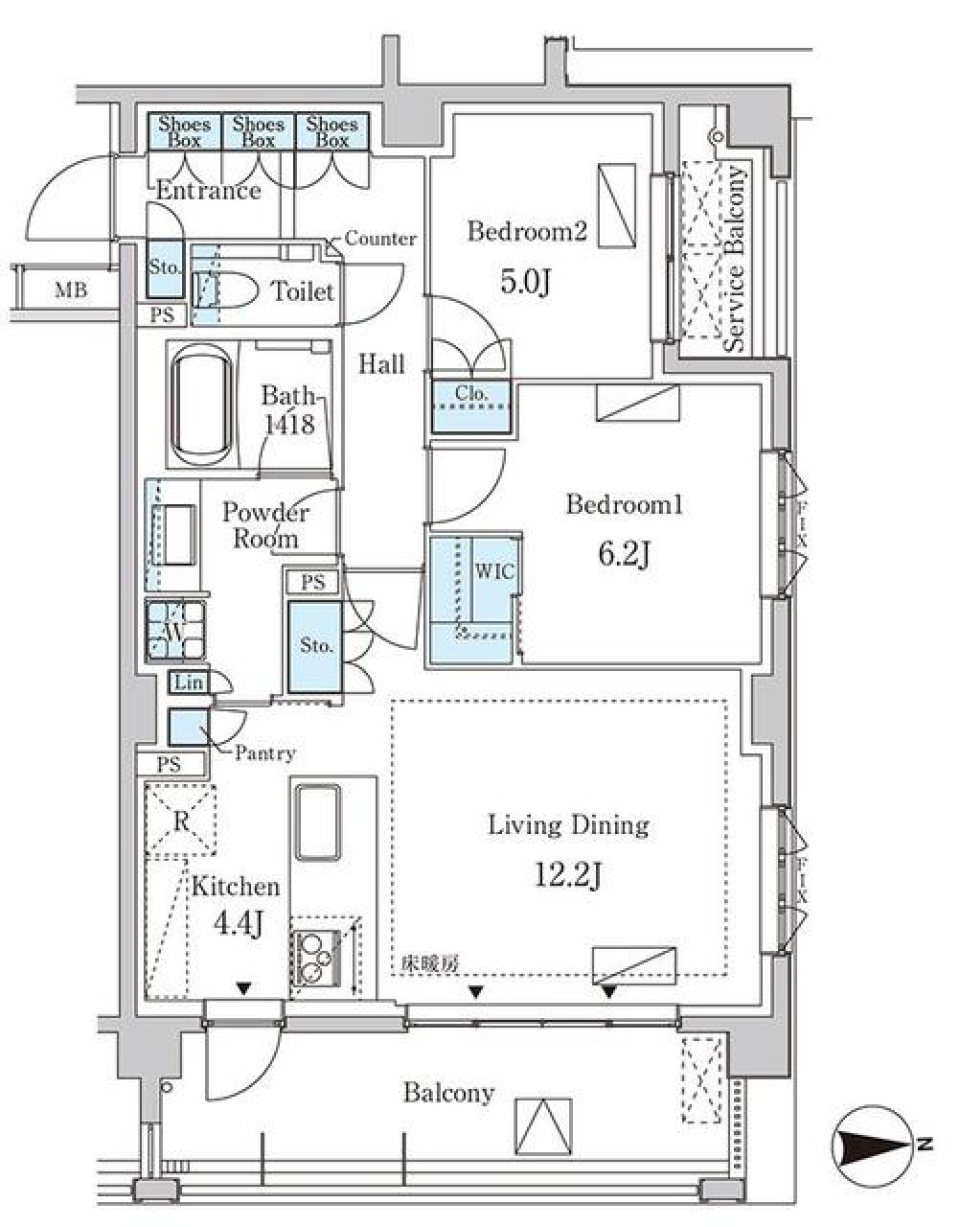 グランドゥールプレミアム代々木大山　209号室の間取り図