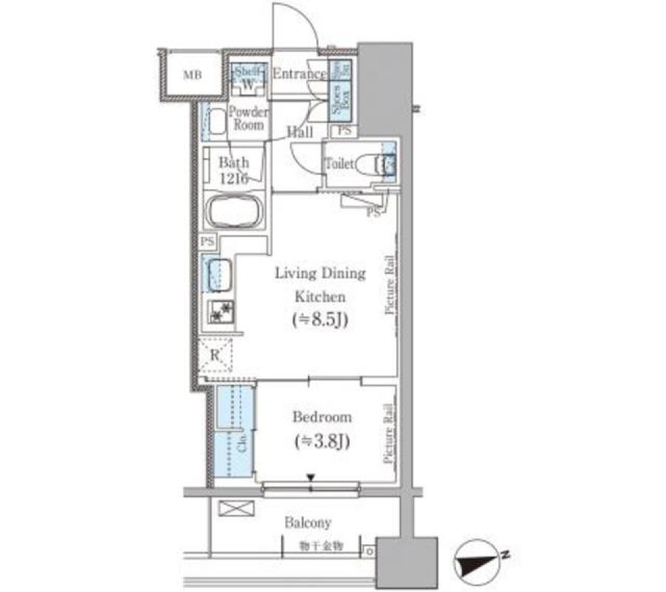 パークアクシス御茶ノ水ヒルトップ　707の間取り図