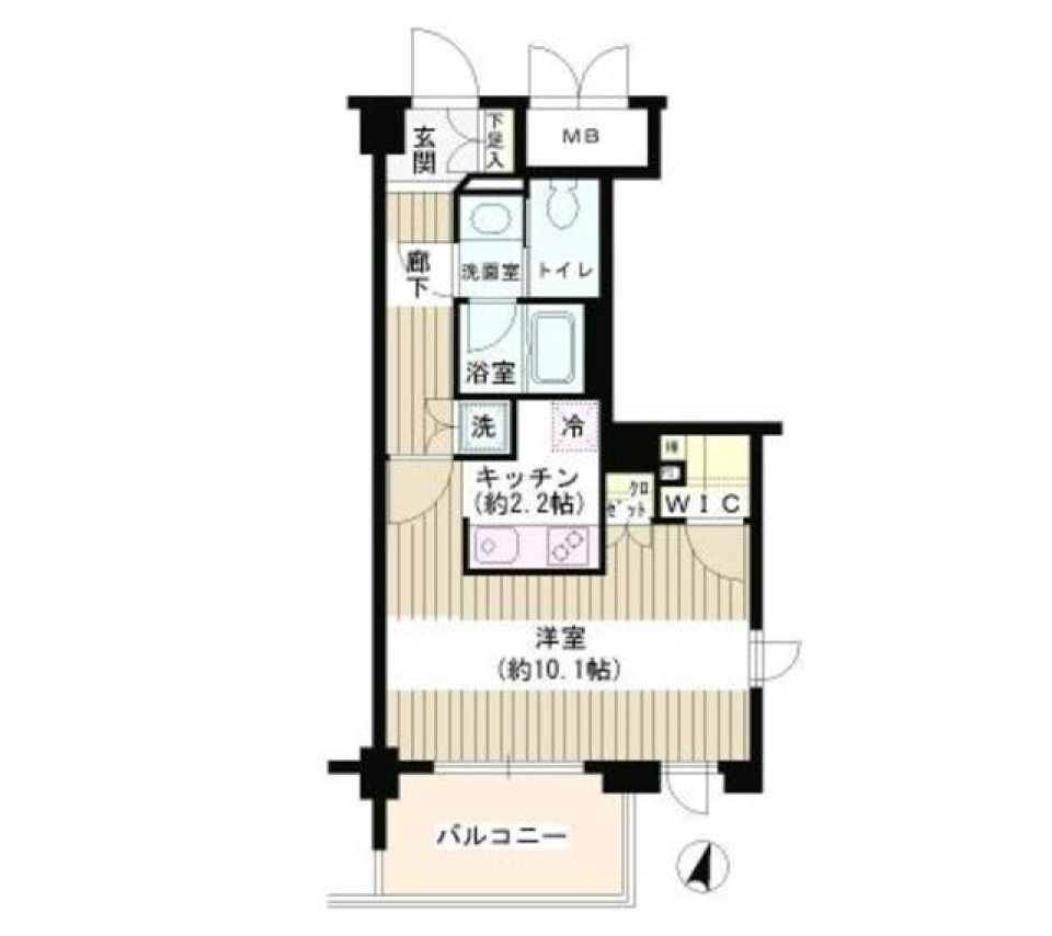 アゼリアテラス新宿 318の間取り図