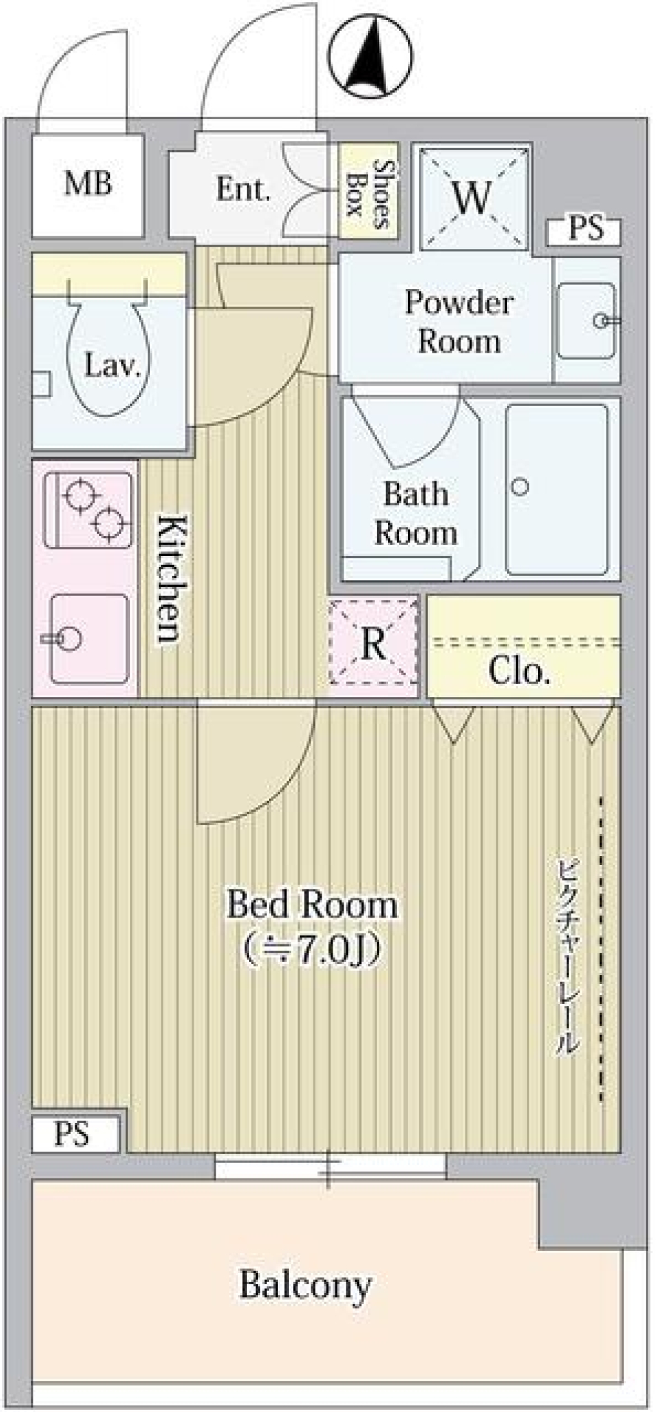 Ｃａｓａ　ｄｅ　ｐｒａｔａ 201の間取り図