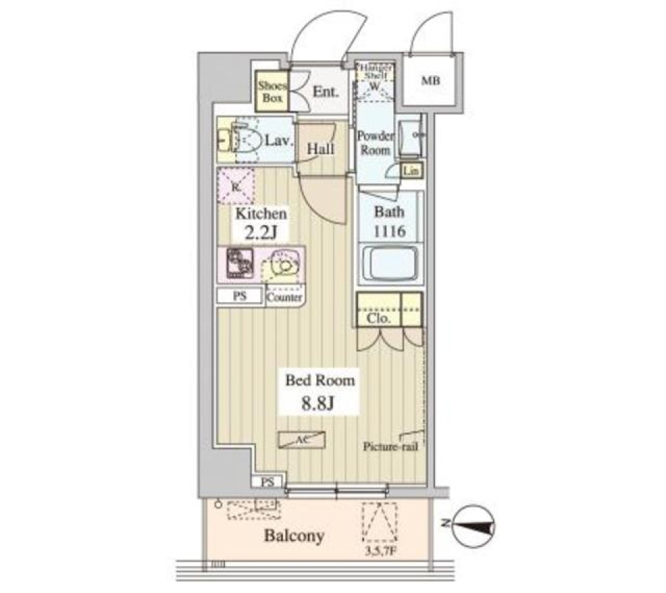 ＷＡＳＥＤＡ　ＡＰＡＲＴＭＥＮＴ 606の間取り図