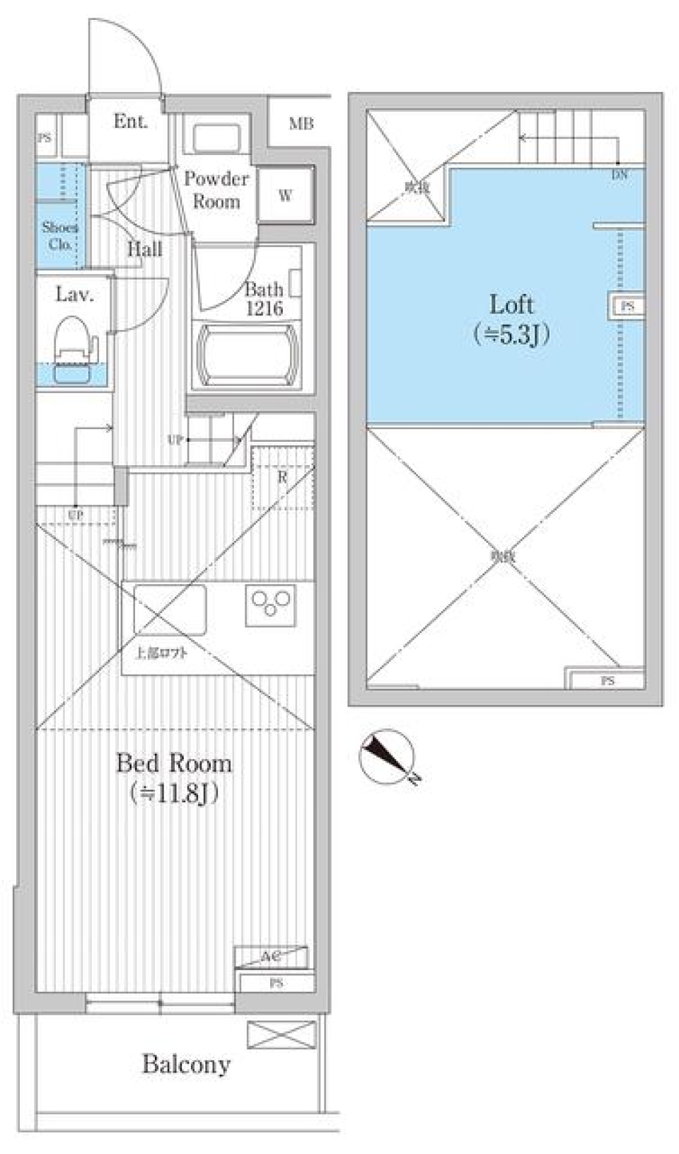 野沢ウッド 104の間取り図