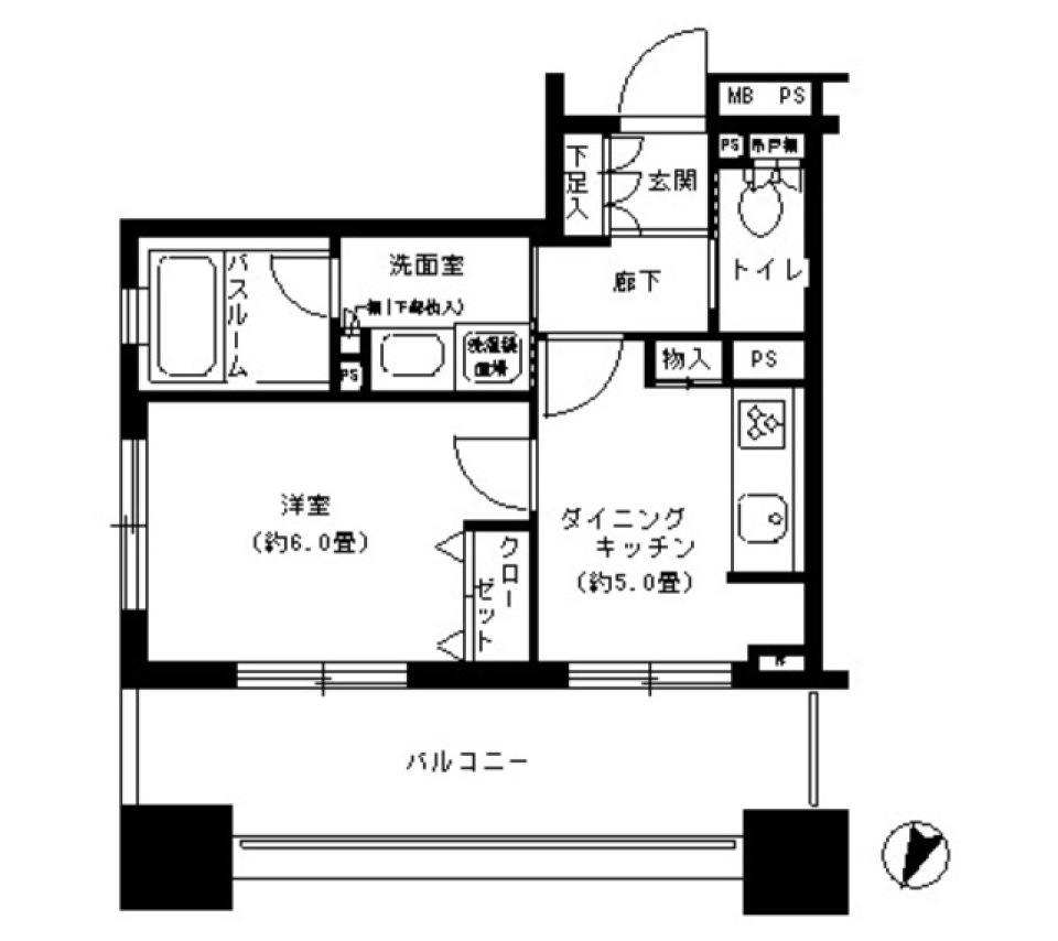 パークキューブ市ヶ谷 903の間取り図