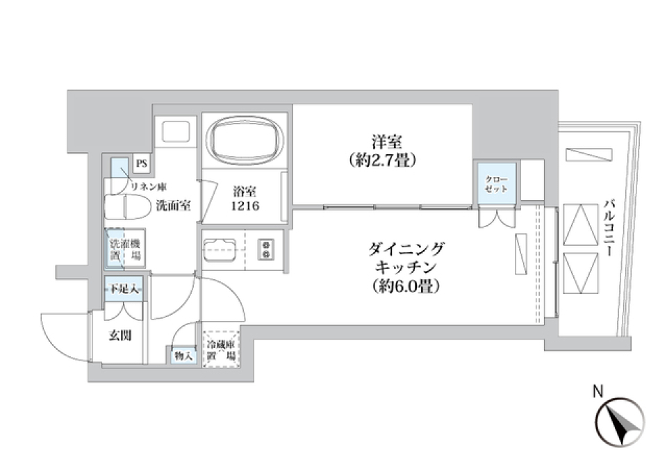 Ｌｕｍａ高輪　303の間取り図