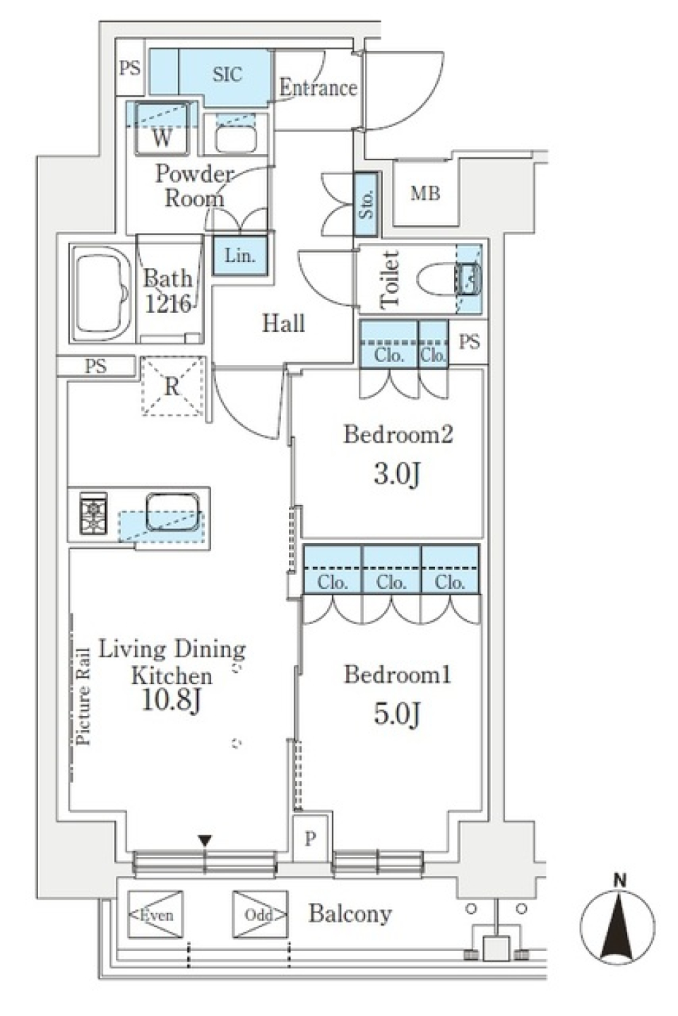 Ｊ．ＧＲＡＮ　Ｃｏｕｒｔ　品川西大井ＥＡＳＴ　801の間取り図