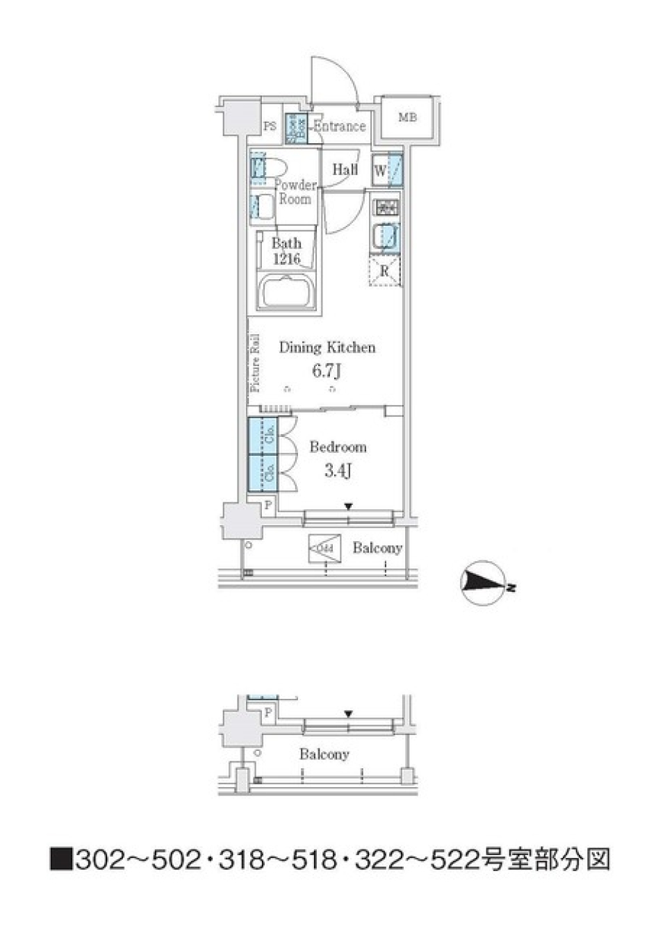 Ｊ．ＧＲＡＮ　Ｃｏｕｒｔ　品川西大井ＷＥＳＴ　502の間取り図