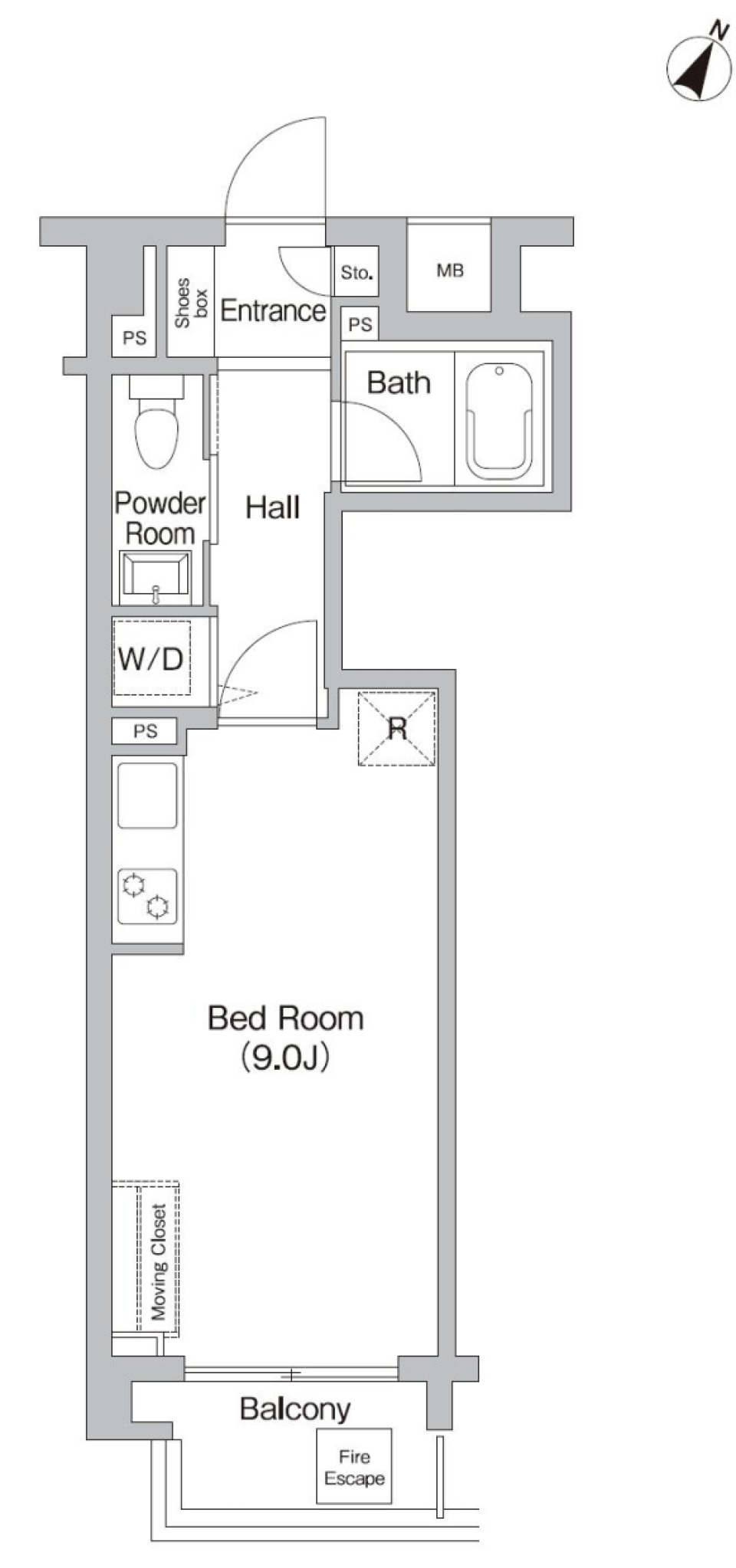 プライムアーバン三軒茶屋　502号室の間取り図