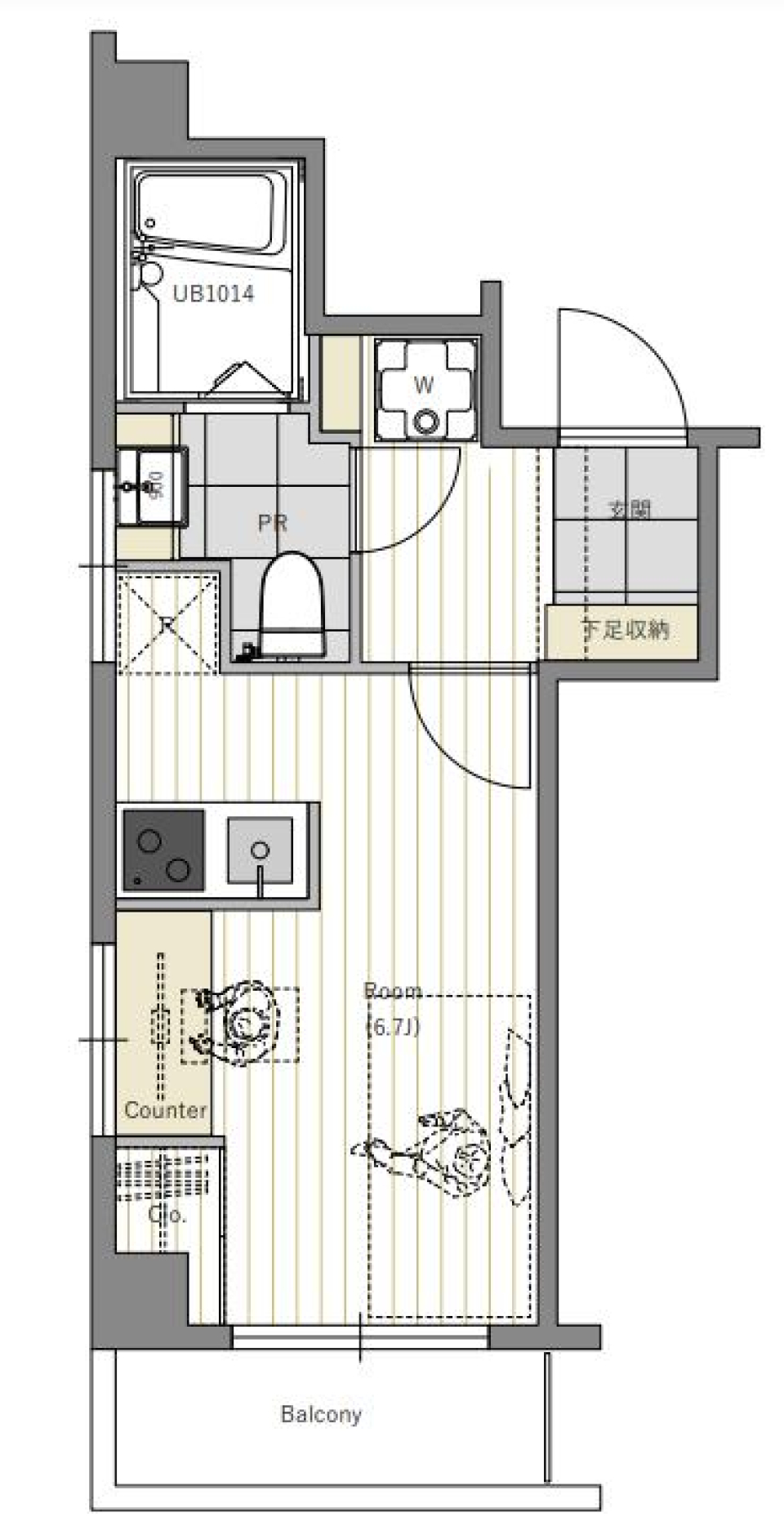 【リノベ】ちいさな好きの集合の間取り図