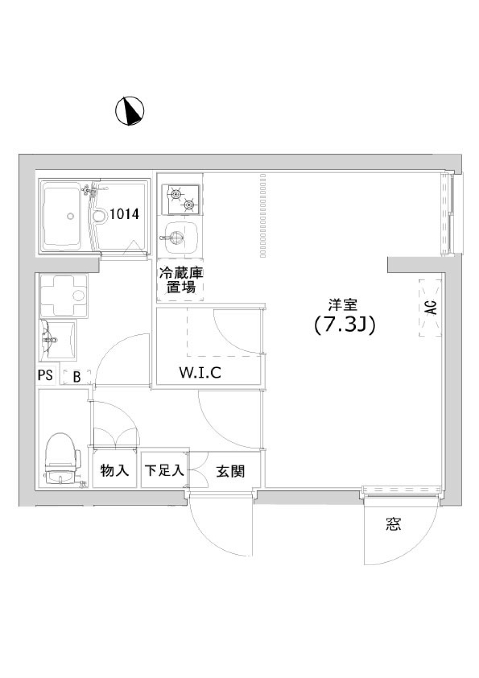 リーガランド江戸川橋 201号室の間取り図