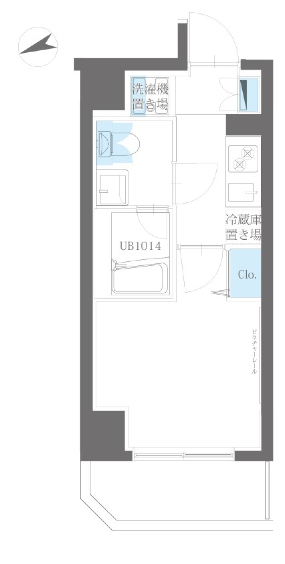 ハーモニーレジデンス品川ウエスト　1001号室の間取り図