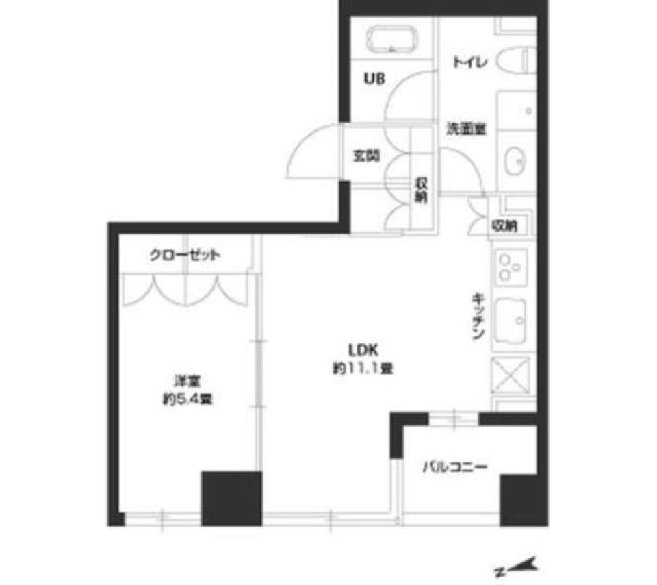 パークキューブ銀座イースト 702号室の間取り図