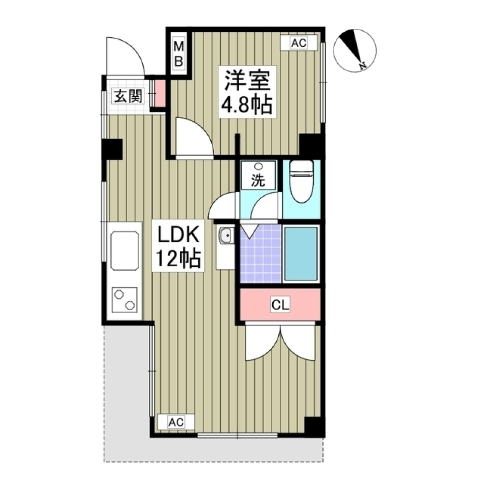 FLAT474ビル 502号室の間取り図