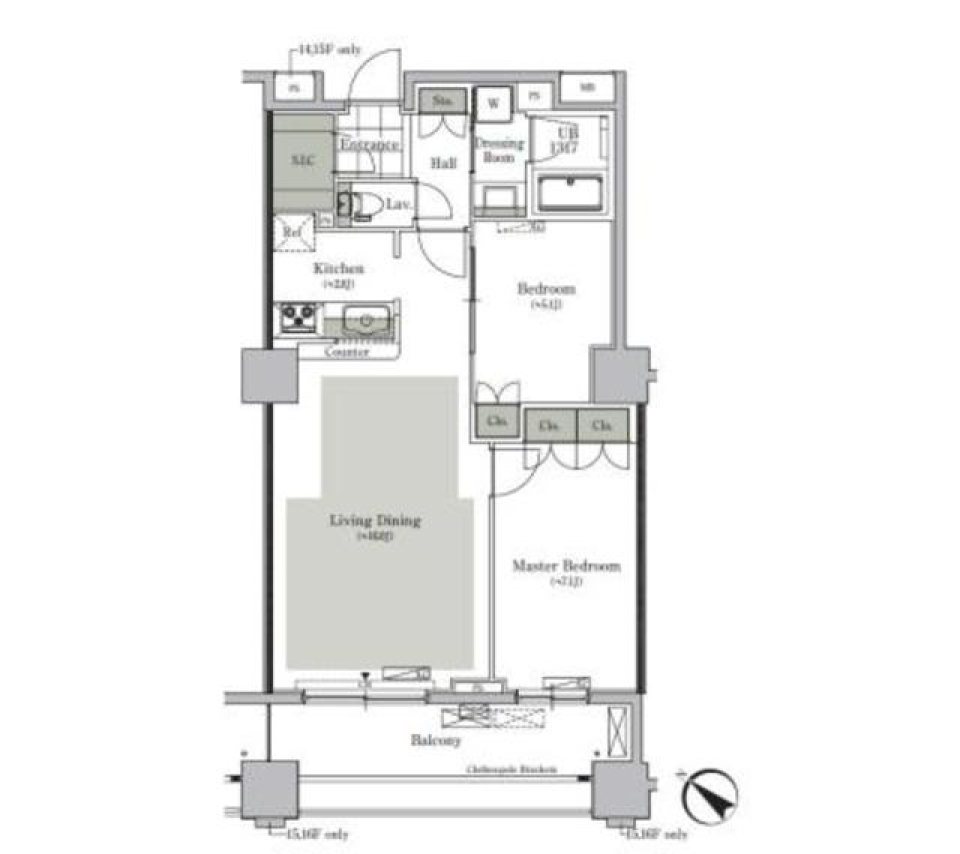 パークキューブ西ヶ原ステージ 714号室の間取り図